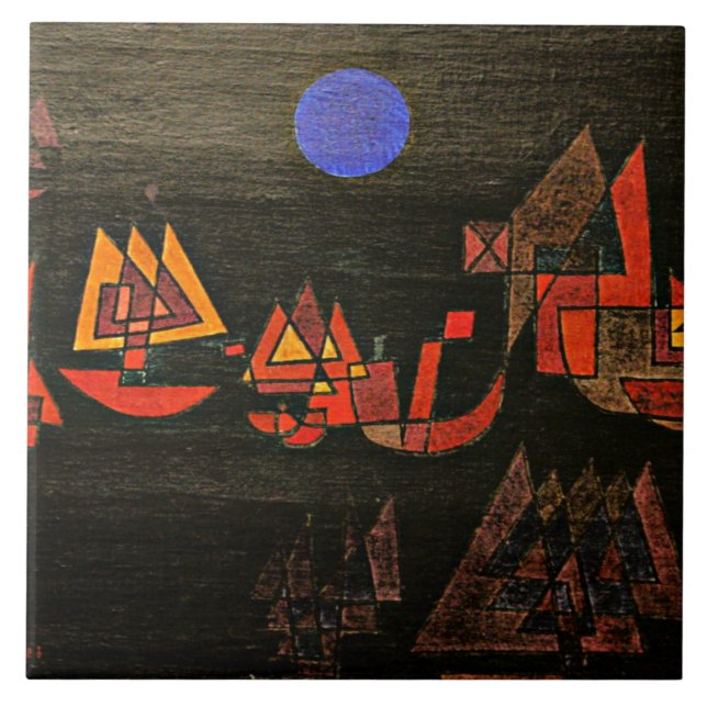 Carreau Klee - Navires dans la nuit, (Devant)