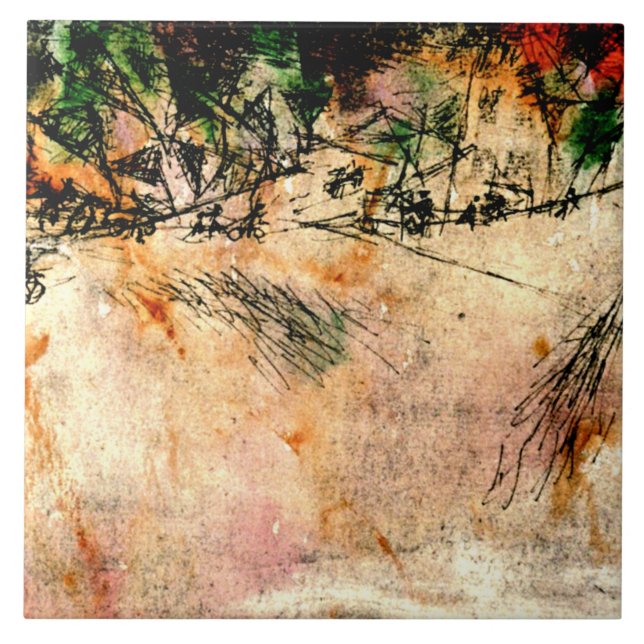 Carreau Klee - Road Junction (dessin au charbon) (Devant)