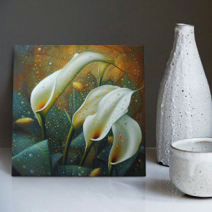 Carreau Klimt Golden Calla Lilies Symbolisme Art Nouveau C