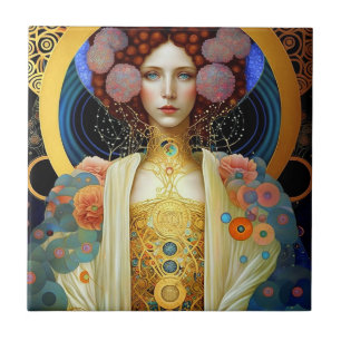 Carreau Klimt Inspiré Queen Goddess Imaginaire Art