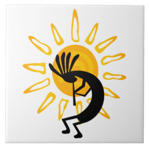 Carreau Kokopelli Gold Sun 6 pouces