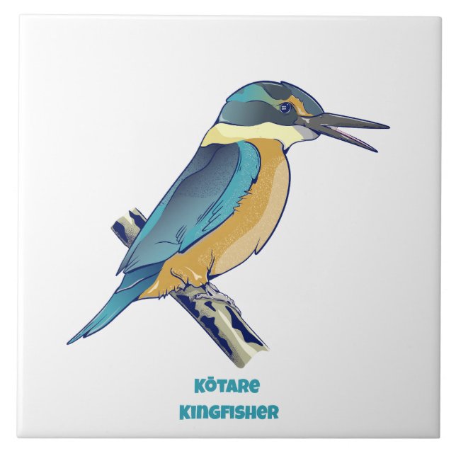 Carreau Kotare Kingfisher NZ BIRD (Devant)