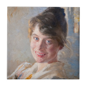 Carreau Kroyer - Portrait de la femme de l’artiste Marie