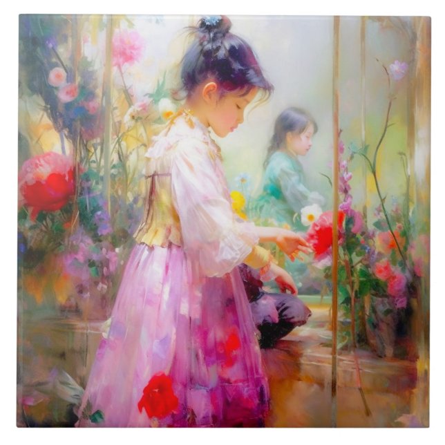 Carreau La beauté des fleurs (Devant)