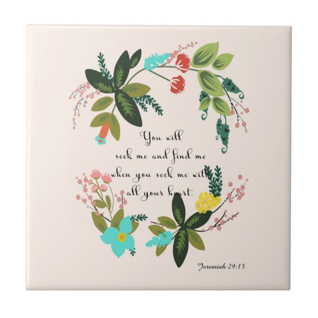 Carreau La bible exprime l'art en vers - 29:13 de Jérémie (Devant)