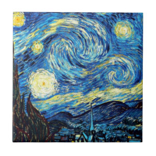 Carreau La célèbre peinture de Van Gogh, Nuit étoilée