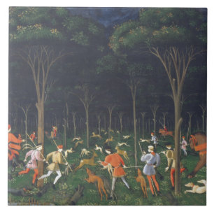 Carreau La chasse dans la forêt (par Paolo Uccello)