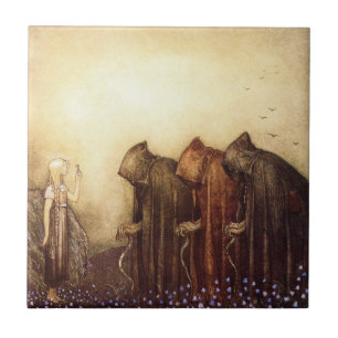 Carreau "La clé d'or" Aquarelle John Bauer