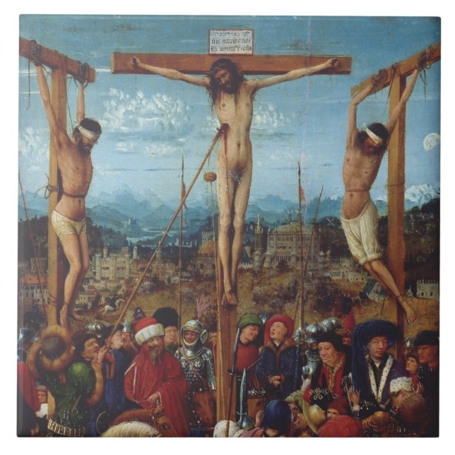 Carreau La Crucifixion par Van Eyck (Devant)