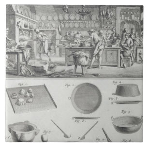 Carreau La cuisine et l'équipement d'un boulanger, du