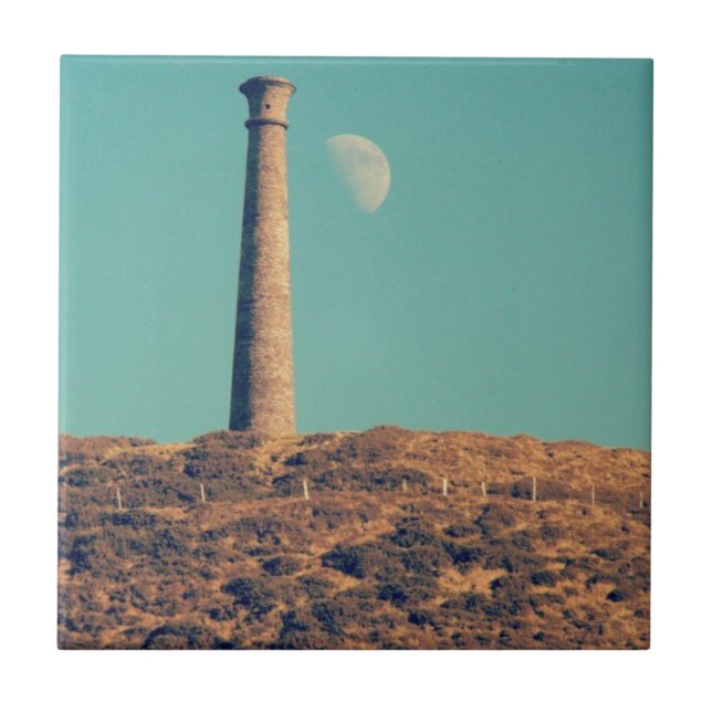 Carreau La Lune et une tour : Aberystwyth (Devant)