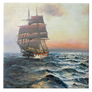 Carreau La mer de bateau de tondeuse de navigation d'océan