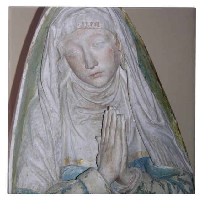 Carreau La mise au tombeau, détail d'une prière femelle de (Devant)
