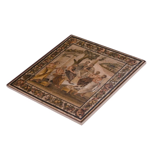 Carreau La mosaïque de l'Académie de Platon (Côté)