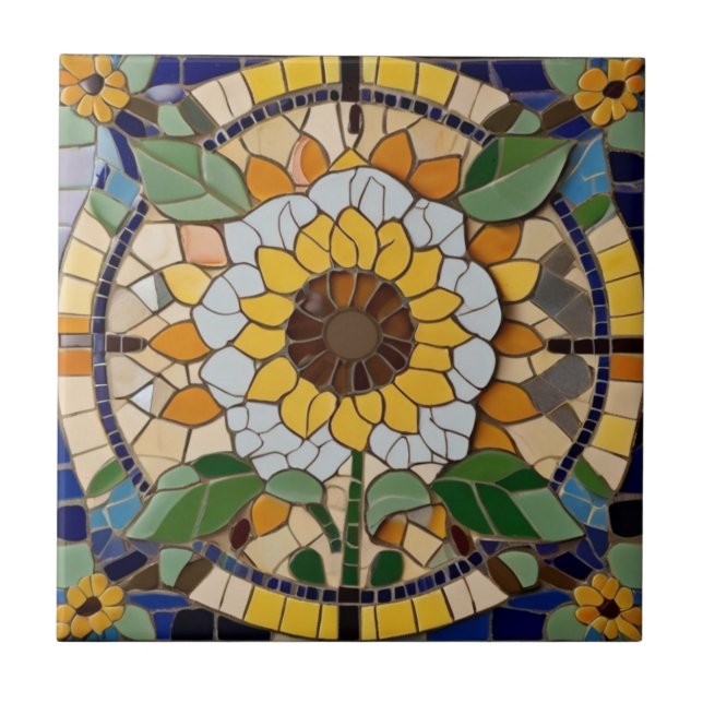 Carreau La mosaïque de Sunflower Faux d'été (Devant)
