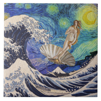 Carreau La naissance de Vénus à la grande vague