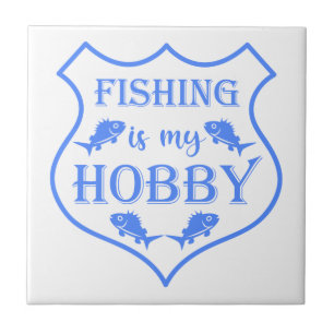 Carreau La pêche est ma citation de bouclier de loisir sur