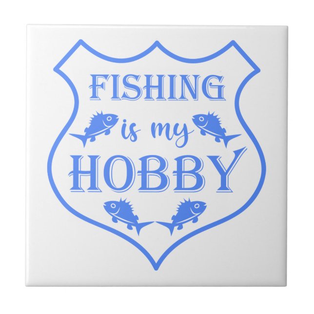 Carreau La pêche est ma citation de bouclier de loisir sur (Devant)