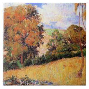 Carreau La peinture de Paul Gauguin, Prairie en Martinique
