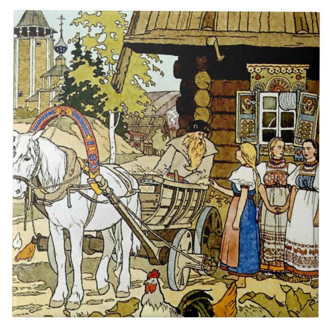 Carreau "La plume du finiste" par Ivan Bilibin (Devant)