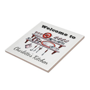 Carreau La rétro cuisine   de pays a personnalisé