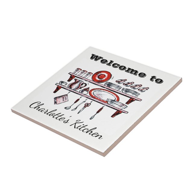 Carreau La rétro cuisine | de pays a personnalisé (Côté)