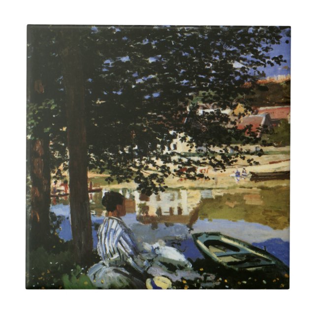 Carreau La rive de la Seine, Bennecourt par Claude Monet (Devant)
