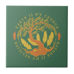 Carreau La Terre est mon Église, la Nature est ma religio