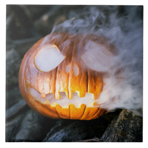Carreau La tête Jack-o-Lantern d'un cavalier sans tête