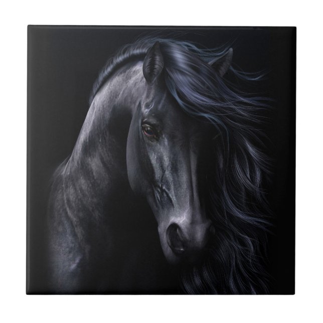 Carreau La tuile d'art noir (Devant)