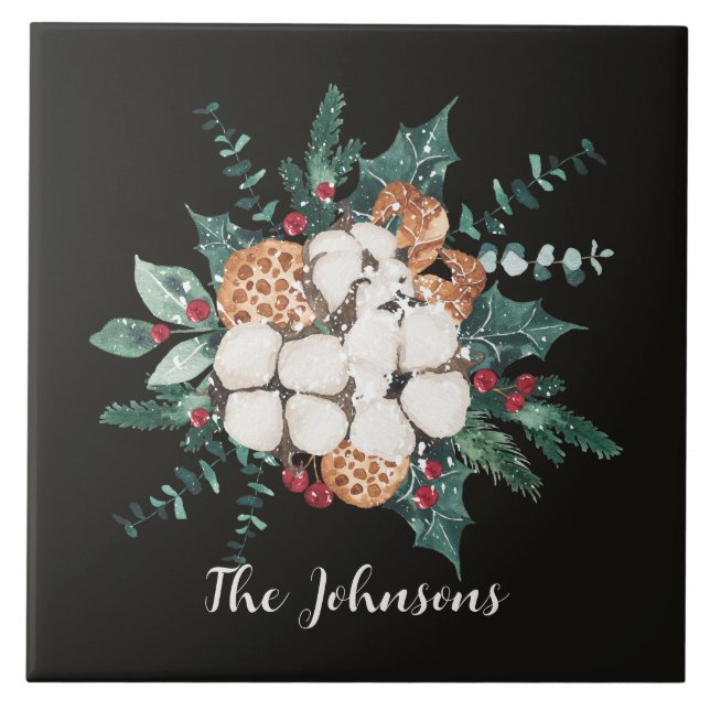 Carreau La verdure florale de Noël (Devant)