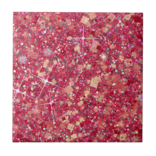 Carreau La Vida Magenta Couleur rose Faux Parties scintill