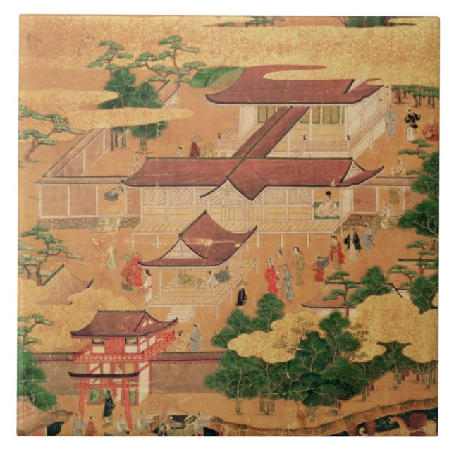 Carreau La vie et les passe-temps de la cour japonaise, (Devant)