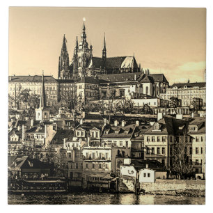 Carreau La vieille ville de Prague. République tchèque.