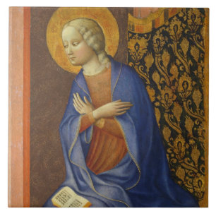 Carreau La Vierge Annunciate, C. 1430 (le tempera sur le