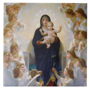 Carreau La Vierge aux anges, Bouguereau