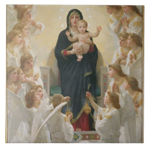 Carreau La Vierge avec Angels, 1900