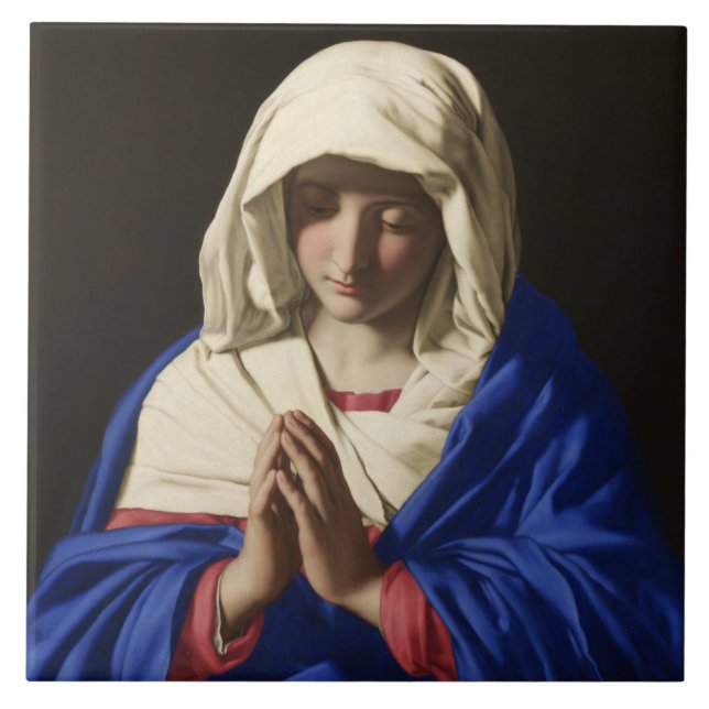 Carreau La Vierge Marie en prière (Devant)