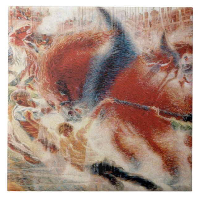 Carreau La ville se lève (par Umberto Boccioni) (Devant)