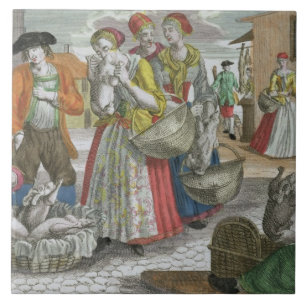 Carreau La volaille lancent sur le marché (la gravure