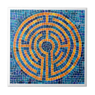 Carreau LABYRINTH IV 4.25x4.25 Carrelage en céramique - Bl