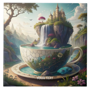 Carreau Lac de Château de Tasse Mignon Fantastique