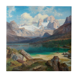 Carreau Lac Gosau Avec Vue Sur Le Massif Dachstein