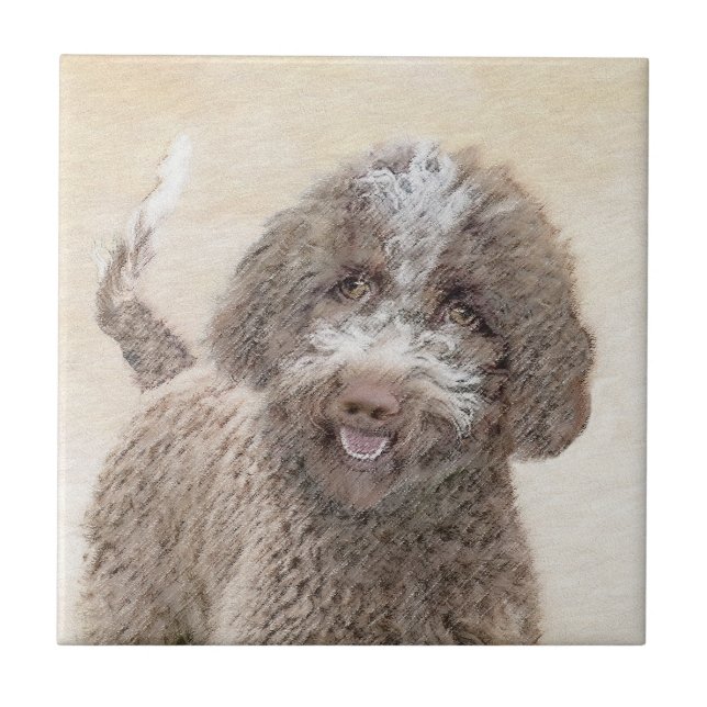 Carreau Lagotto Romagnolo Peinture - Cute Original Chien A (Devant)