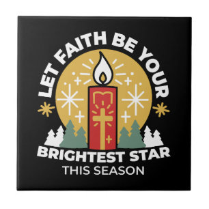 Carreau Laissez Faith être votre plus brillant Star Candle