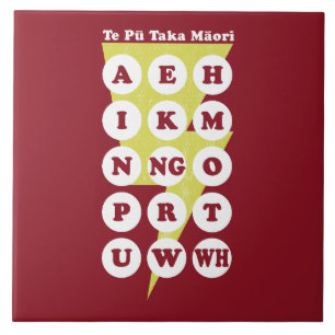 Carreau L'alphabet maori Pu Taka