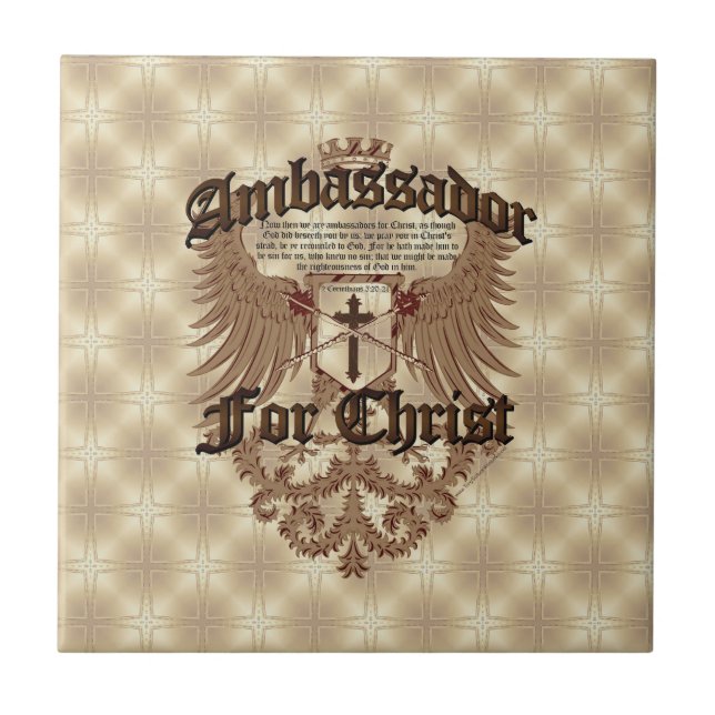Carreau L'Ambassadeur For le Christ, vers de bible de (Devant)