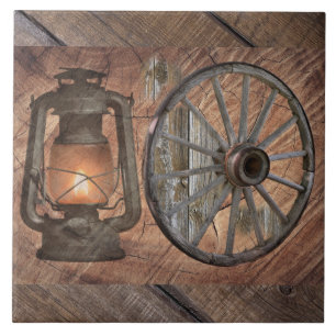 Carreau Lampe À Huile De Charbon Occidental Et Roue En Wag