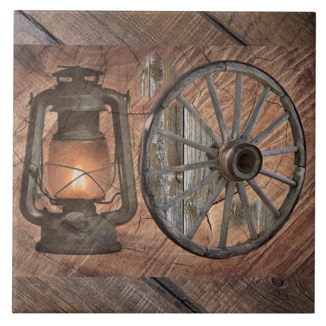 Carreau Lampe À Huile De Charbon Occidental Et Roue En Wag (Devant)