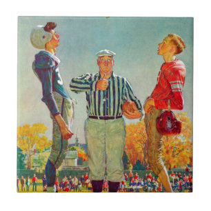 Carreau Lancer de pièce de monnaie par Norman Rockwell